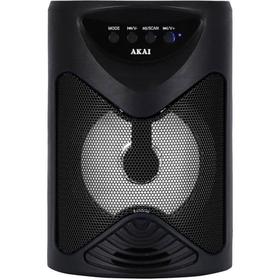 Party Speaker Akai ABTS-704 5W Karaoke με Μικρόφωνο και Φωτισμό LED - Μαύρο image 1