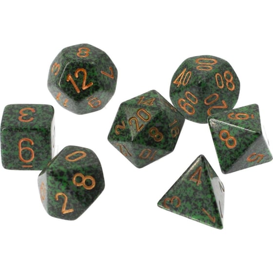 Σετ Ζάρια - 7 Dice Set Speckled Polyhedral Golden Recon Chessex image 0