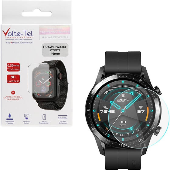 Προστασία Οθόνης Volte-Tel Full Cover Tempered Glass για Huawei Watch GT2 46mm image 1
