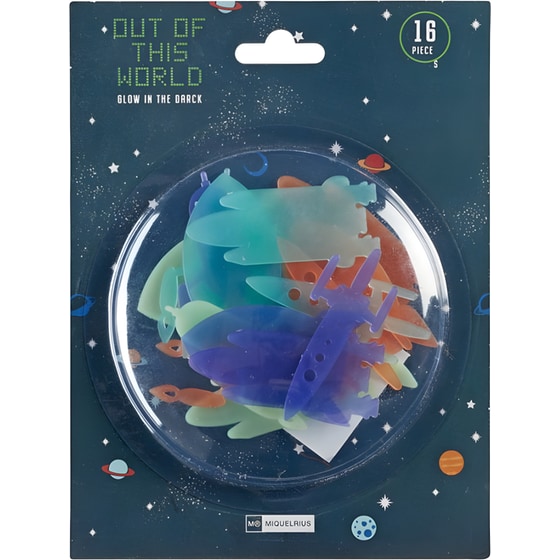 Φωσφοριζέ Αυτοκόλλητα Miquelrius My Space 16 Τμχ image 0