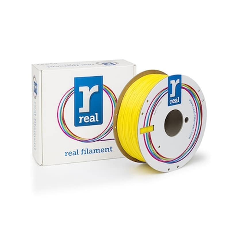 REAL FILAMENTS Real Pla 3d Printer Filament - Yellow - Spool Of 1kg - 1.75mm (refplayellow1000mm175)