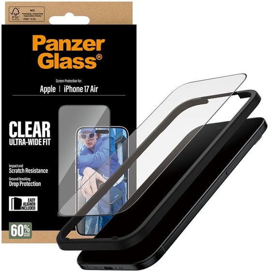 Προστατευτικό οθόνης Apple iPhone Air - PanzerGlass Clear Ultra-Wide Fit Screen Protection image 4