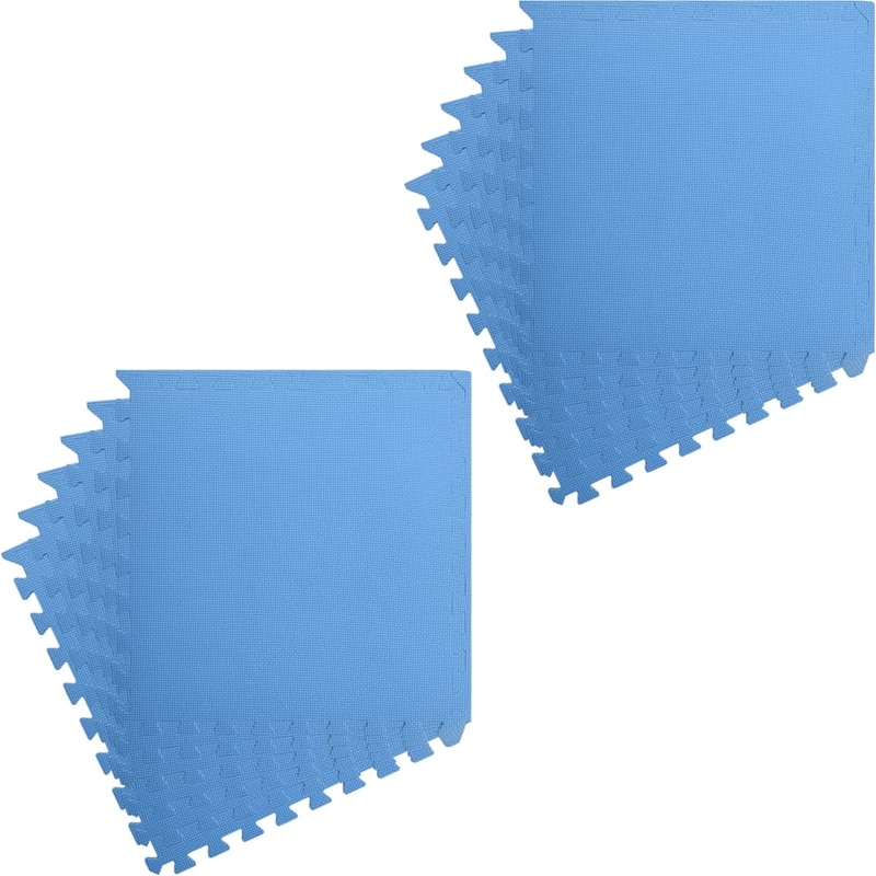 VIDAXL Δάπεδο Γυμναστικής VidaXL από EVA Foam Σετ 12 Τμχ 60x60 cm - Μπλε