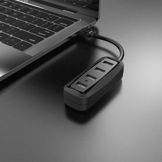 Vention Hub 4 Θυρών USB 2.0 με σύνδεση USB-A - Μαύρο image 3