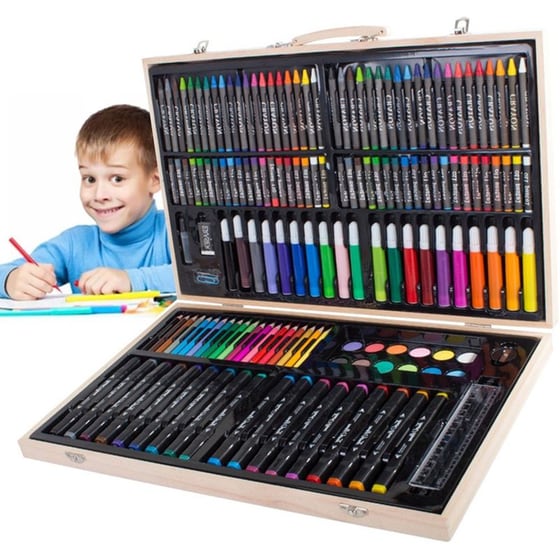 Σετ Ζωγραφικής Aria&nbsp;Trade Ξύλινη&nbsp;Βαλίτσα (188 Τεμάχια) image 2