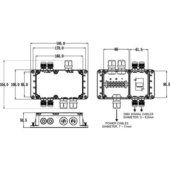 Briteq Ldp-junction Ip 68 Κουτι Συνδεσης Καλωδιων image 2