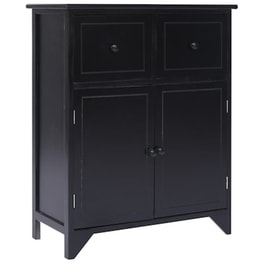 Vidaxl Βοηθητικό Ντουλάπι Μαύρο 60 X 30 X 75 Εκ. Από Ξύλο Παυλώνιας