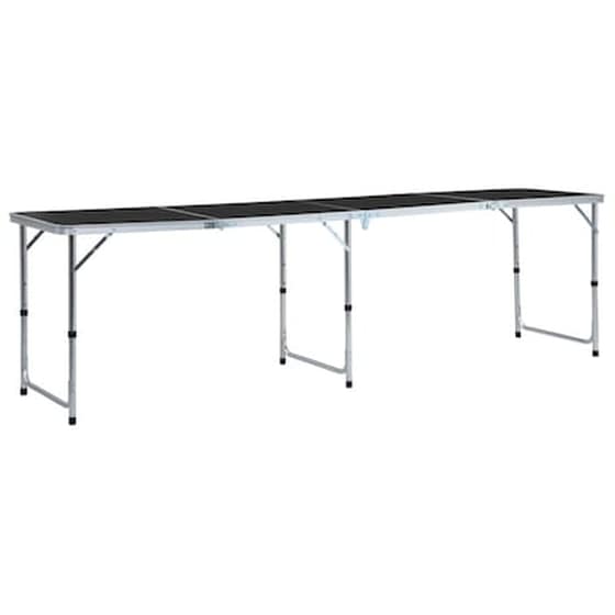 Vidaxl Τραπέζι Κάμπινγκ Πτυσσόμενο Γκρι 240 X 60 Εκ. Αλουμινίου image 1