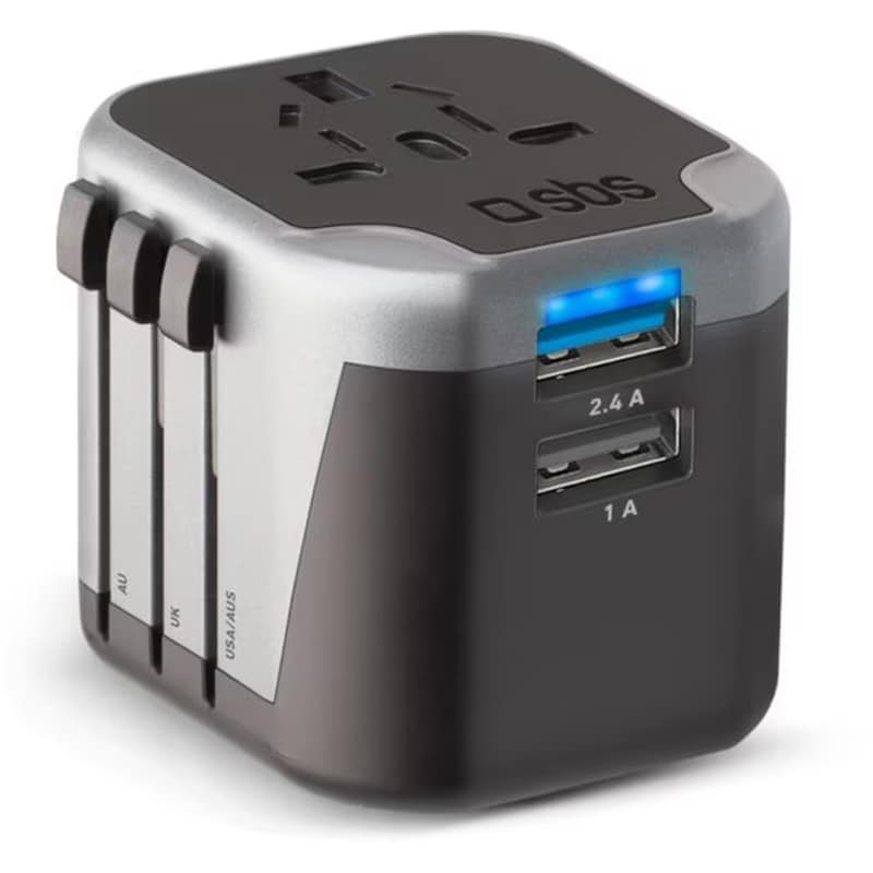Φορτιστής Πρίζας Sbs Universal Travel Adapter 12W - Black