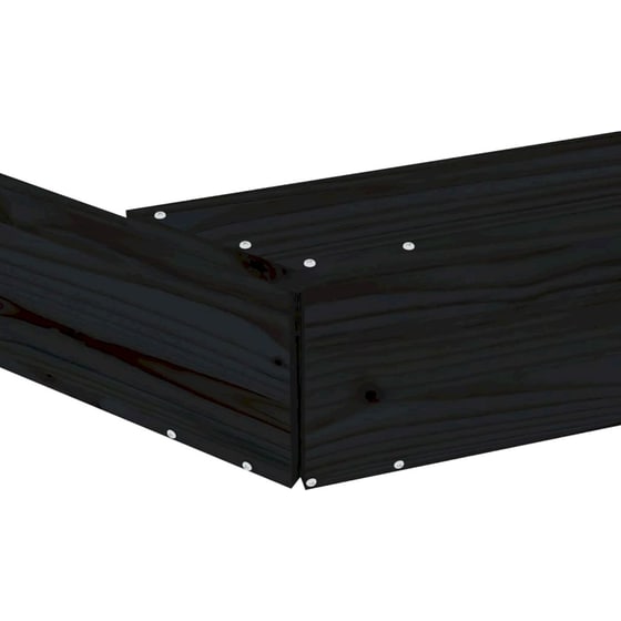 VidaXL Αμμοδόχος με Καθίσματα Οκτάγωνη 111x111x20cm Ξύλινη - Μαύρο image 6