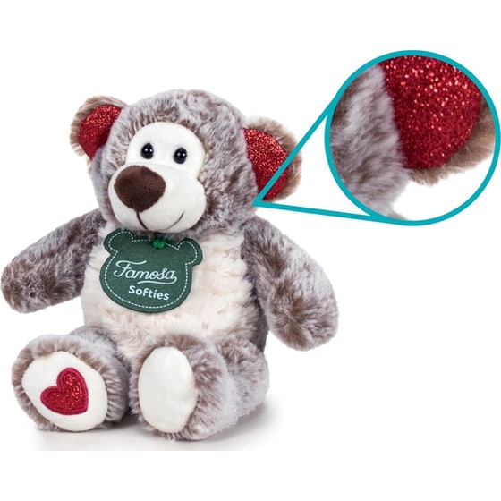 Λούτρινο Χριστουγεννιάτικο Αρκουδάκι Softies Happy Christmas σε Γιορτινό Κουτί (20cm) image 5