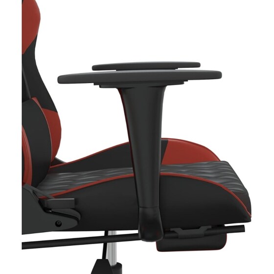 Καρέκλα Gaming VIDAXL 345529 με Υποπόδιο από Τεχνητό Δέρμα - Μαύρο image 7