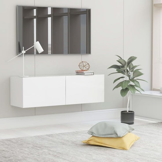 Έπιπλο Τηλεόρασης VidaXL από Μοριοσανίδα 100x30x30cm - Λευκό image 8
