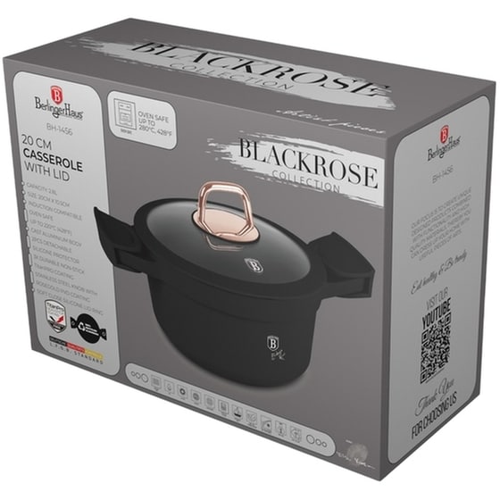 Κατσαρόλα BERLINGER HAUS BH1456 20 cm 2.8 L Μαύρο image 3