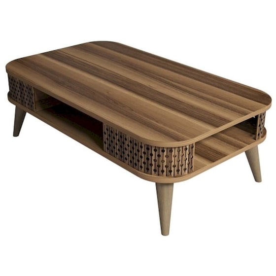 Τραπεζάκι Σαλονιού 24Mall Pavia από Μοριοσανίδα 105x60x34.6 cm - Καφέ image 0