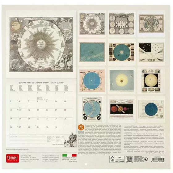 Ημερολόγιο Τοίχου Legami 2026 Celestial Maps 30x29cm image 1