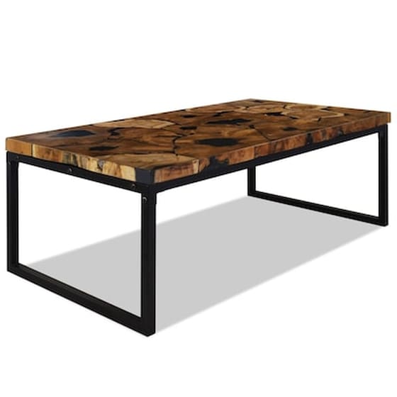 Τραπεζάκι Σαλονιού VidaXL από Ξύλο Teak 110x60x40cm - Καφέ image 5