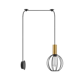Απλίκα Τοίχου Homelighting 77-8828 Μεταλλική Φ20cm - Μαύρη/Χρυσή