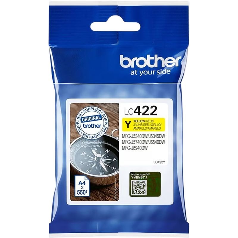 Brother LC422Y Κίτρινο Μελάνι Εκτυπωτή (BROLC422Y) BROTHER