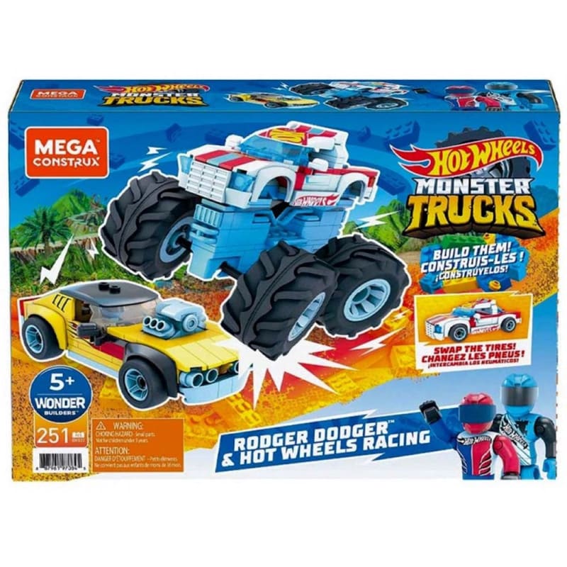 MEGA BLOKS Mega Bloks Hot Wheels Rodger Dodger Και Racing Οχήματα