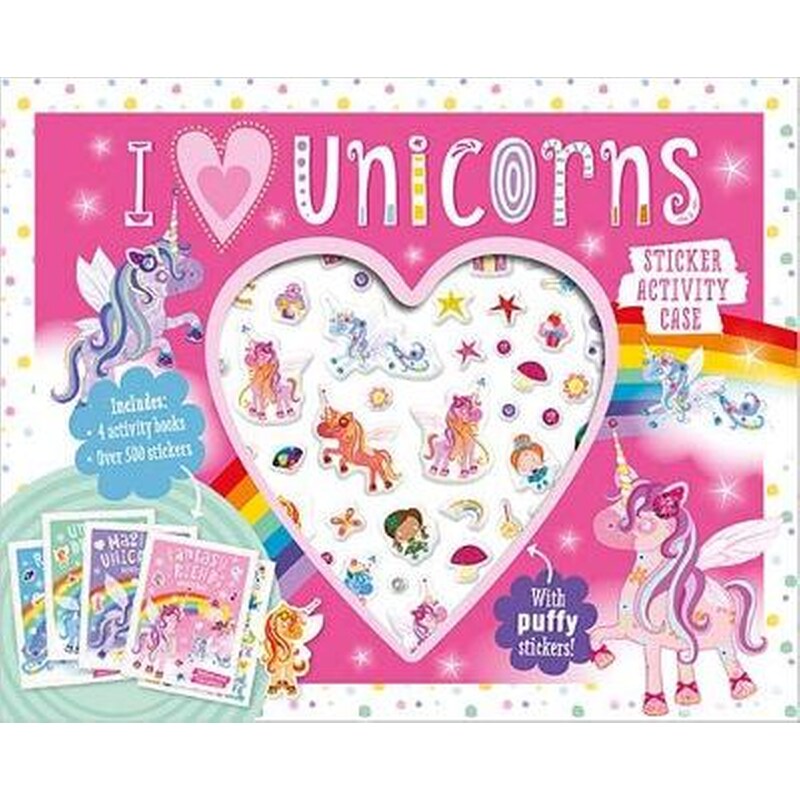I Love Unicorns Sticker Activity Case