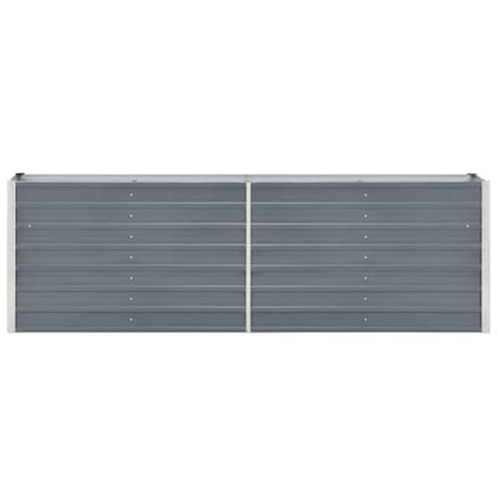 Vidaxl Ζαρντινιέρα Κήπου Γκρι 240 X 40 X 77 Εκ. Γαλβανισμένος Χάλυβας image 3