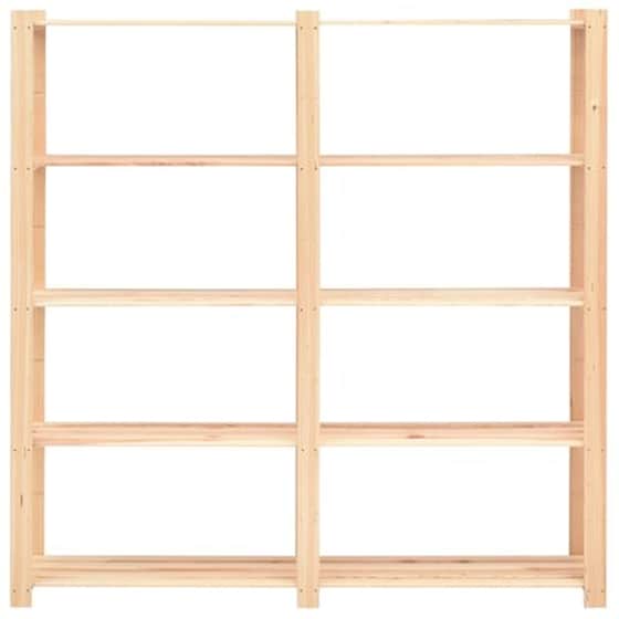 Vidaxl Ραφιέρες 5 Επιπέδων 5 Τεμ 500 Κ 170x38x170 Εκ Μασίφ Ξύλο Πεύκου image 4