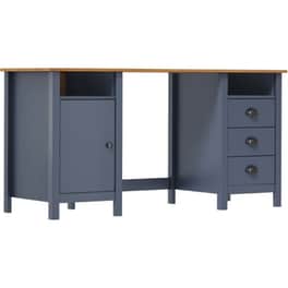 Γραφείο VidaXL Hill από Μασίφ Ξύλο Πεύκου 150x50x74 cm - Γκρι