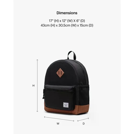 Τσάντα Πλάτης Herschel Heritage Black Saddle Brown image 3