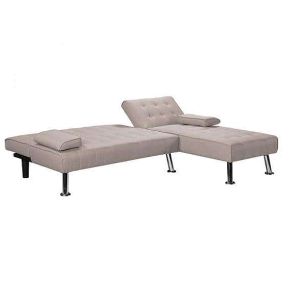 Πενταθέσιος Καναπές-Κρεβάτι Brisk Pakoworld Ύφασμα 200x146x75 cm - Καφέ image 1