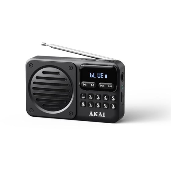 Φορητό Ραδιόφωνο Akai APR‑300 - Μαύρο image 2