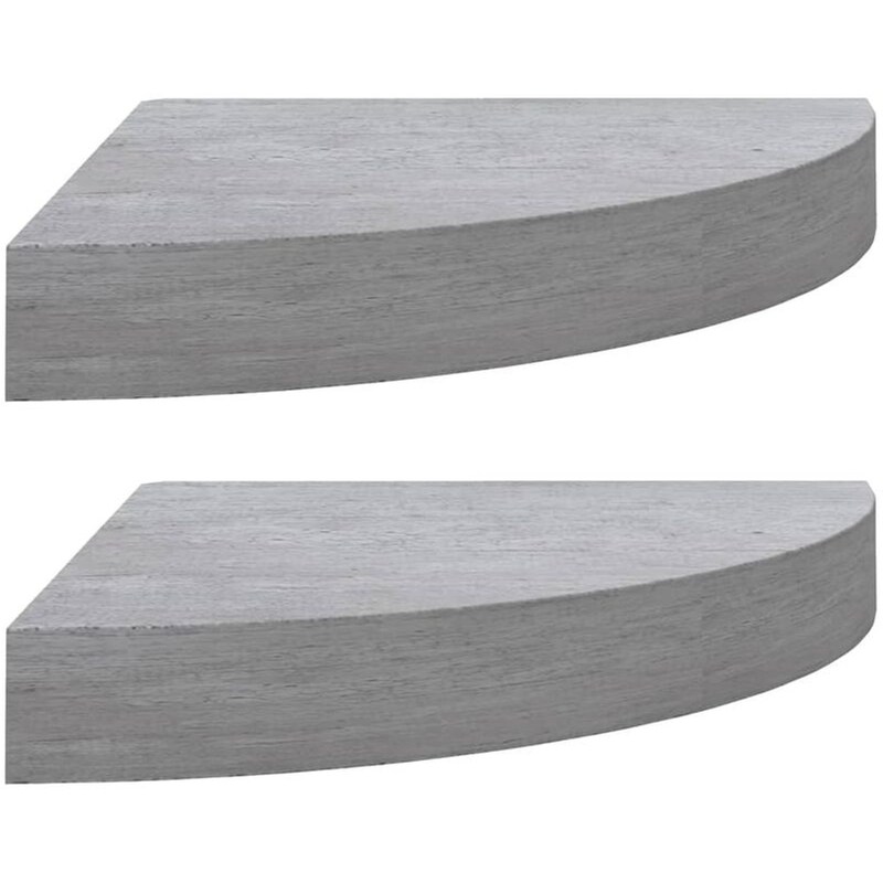 Ράφια Τοίχου VidaXL Γωνιακά από MDF 25x25x3.8 cm 2 Τμχ - Γκρι VIDAXL