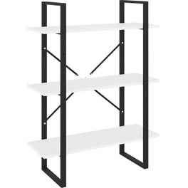 Βιβλιοθήκη VidaXL από Μοριοσανίδα 80x30x105 cm - Λευκό/Μαύρο