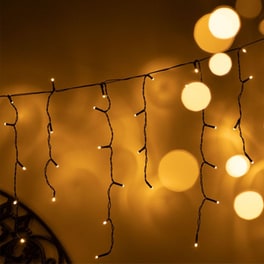 Χριστουγεννιάτικα Λαμπάκια Κουρτίνα Aca Decor 144 LED  - Λευκό Θερμό