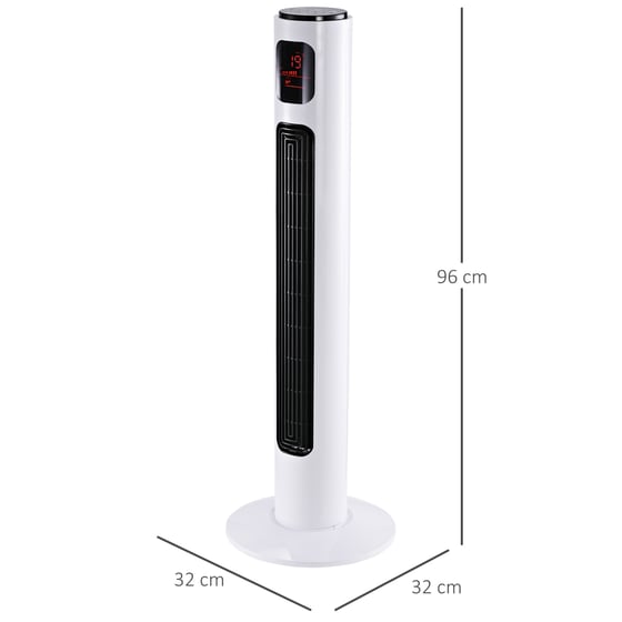 HOMCOM 45W 96cm Ανεμιστήρας Πύργος με Τηλεχειριστήριο image 6