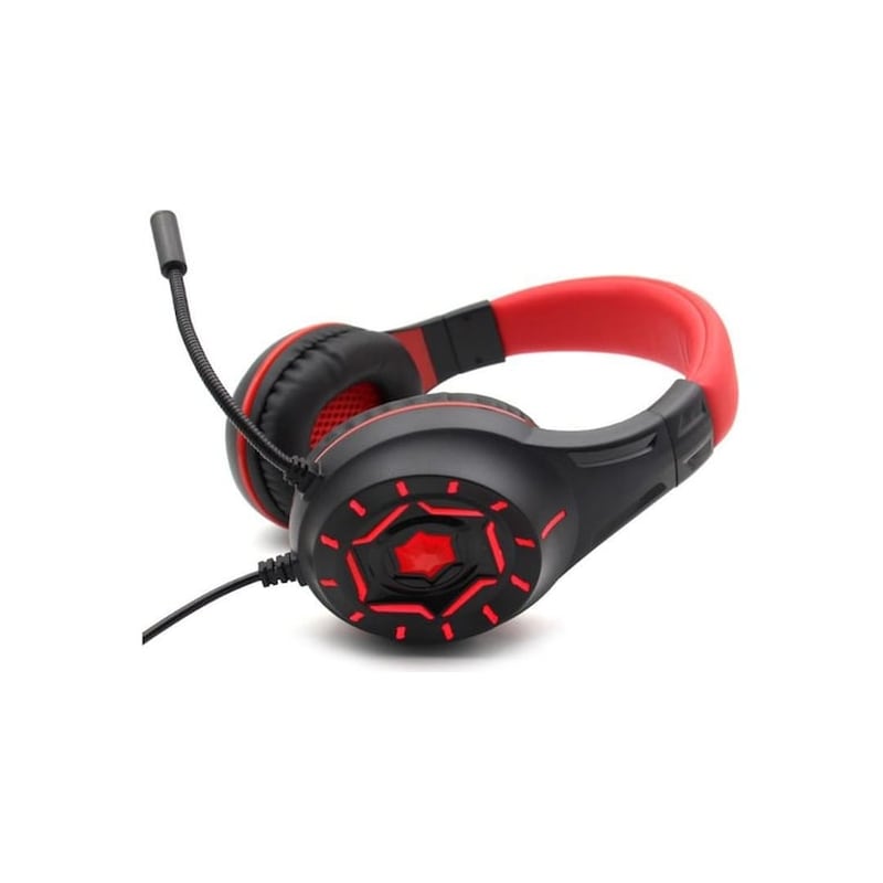 OEM Komc G315 Gaming Ενσύρματα Ακουστικά 3.5mm/USB Μαύρα/Κόκκινα