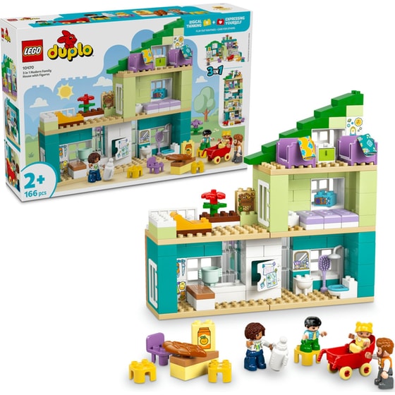 LEGO® DUPLO® Town 3 σε 1 Μοντέρνα Μονοκατοικία με Φιγούρες (10470) image 6