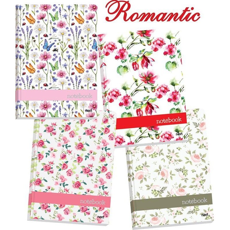 Τετράδιο NEXT Α7 4 Θεμάτων Romantic (1 Τεμάχιο)