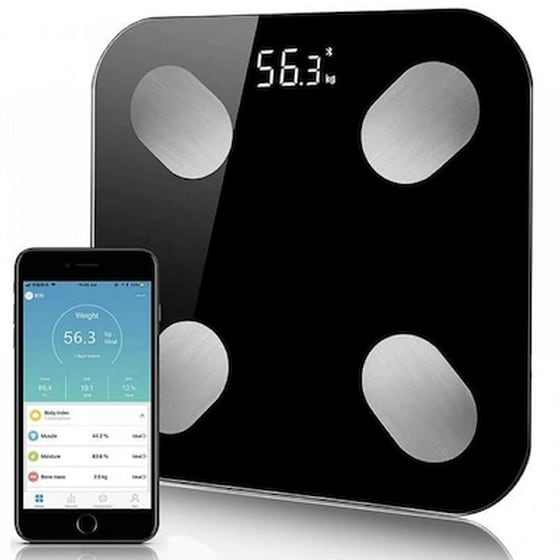 Ψηφιακή Smart Ζυγαριά Σώματος Andowl Q-D001 S με Λιπομετρητή & Bluetooth Μαύρη image 0