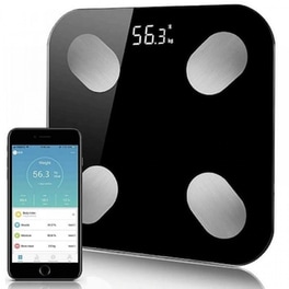Ψηφιακή Smart Ζυγαριά Σώματος Andowl Q-D001 S με Λιπομετρητή & Bluetooth Μαύρη