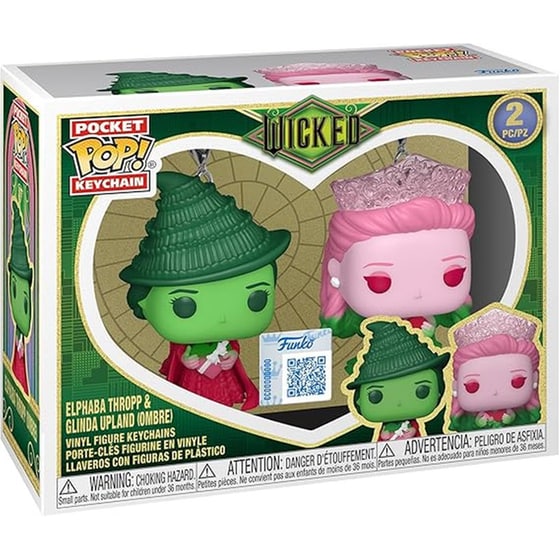 Funko Pocket Pop! Keychain - Wicked - Glinda & Elphaba (2-pack) image 1