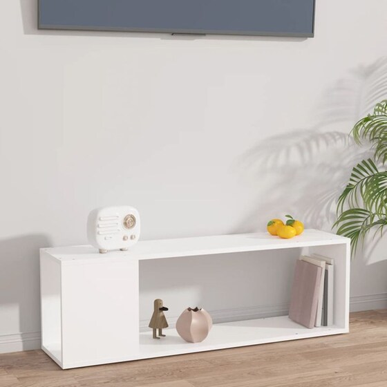 Έπιπλο Τηλεόρασης VidaXL από Μοριοσανίδα 100x24x32cm - Λευκό image 5