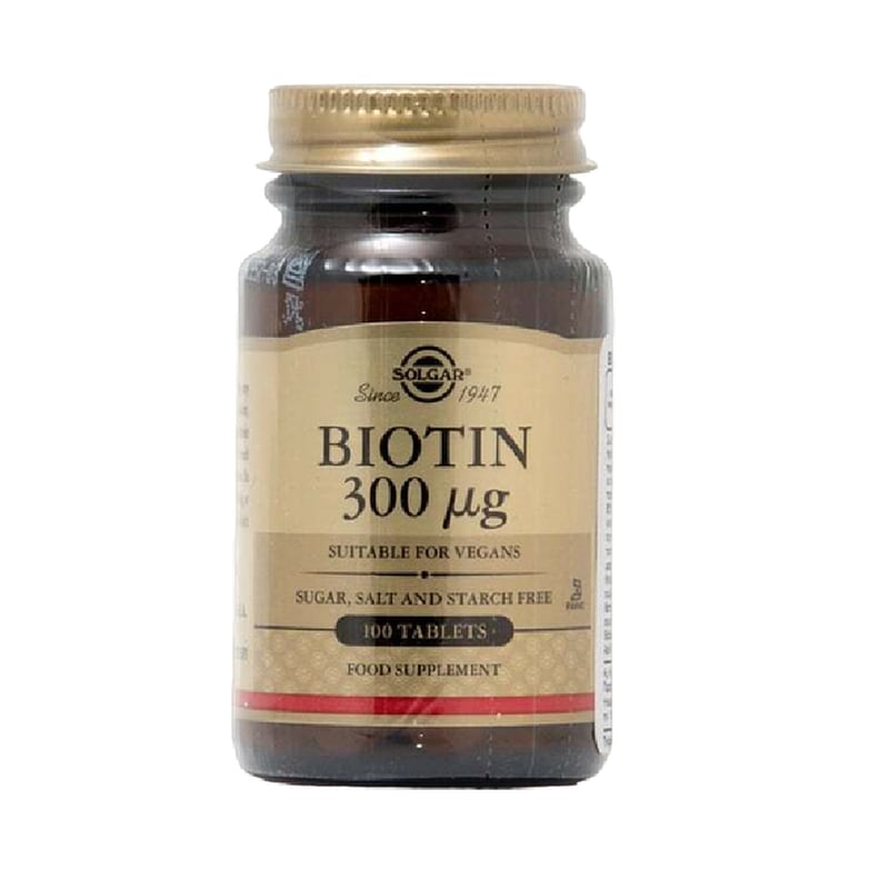 Solgar Vitamin Biotin 300μg - 100 ταμπλέτες