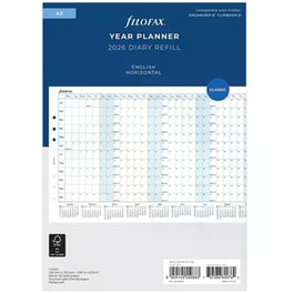 Ανταλλακτικά Φύλλα Ημερολογίου Filofax 2026 Eng. A5 Οριζόντιο Πλάνο