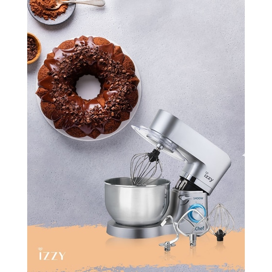 Κουζινομηχανή IZZY S1503 SUPER CHEF 1400 W 6 L Ασημί image 4