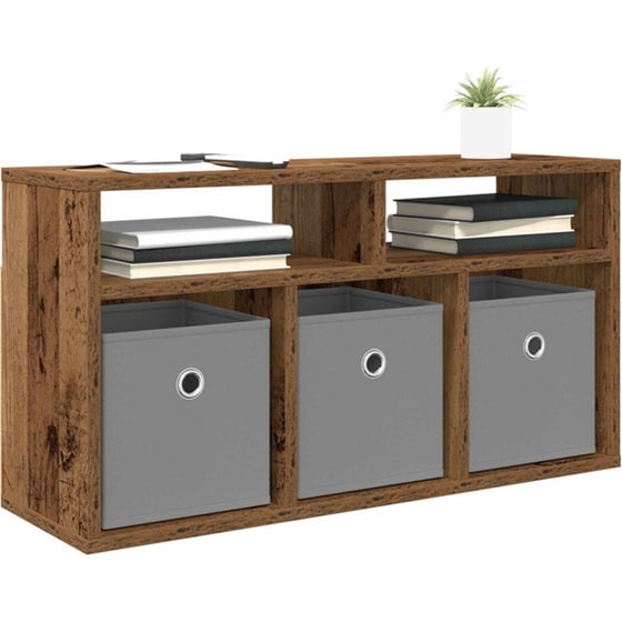 Έπιπλο Τηλεόρασης VidaXL με Συρτάρι 72 x 22,5 x 38 cm - Παλαιωμένο Ξύλο image 1