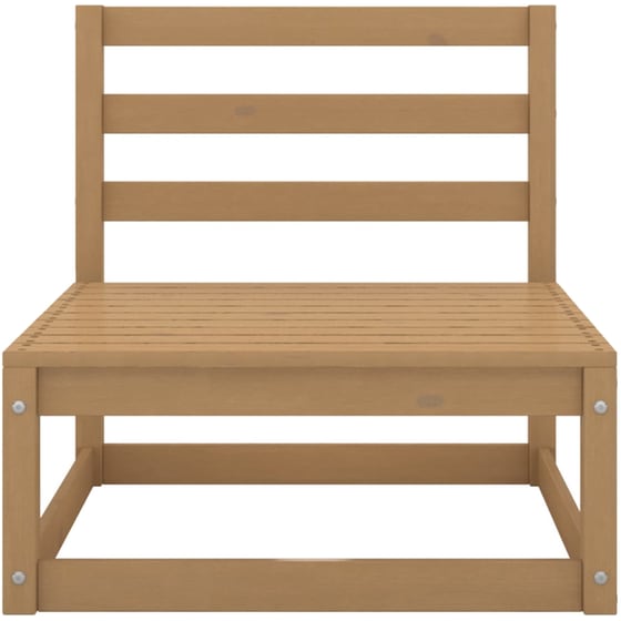 Καναπέδες Κήπου VidaXL 2τμχ με Μαξιλάρια από Μασίφ Ξύλο Πεύκου 70x70x67cm - Καφέ/Κρεμ image 2