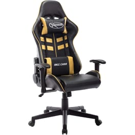 Καρέκλα Gaming VidaXL από Τεχνητό Δέρμα - Μαύρη/Χρυσή