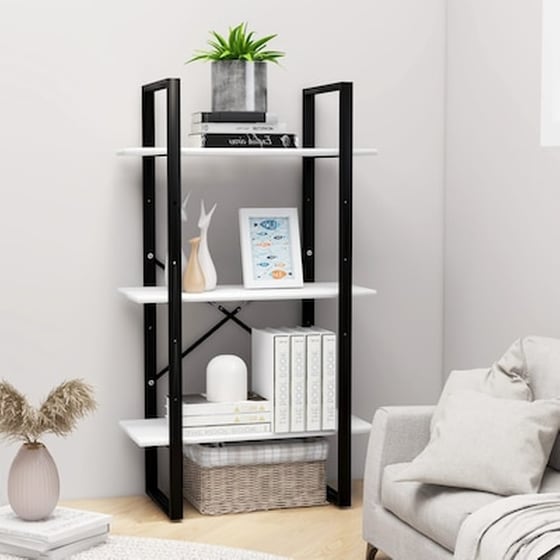 Vidaxl Ράφι Αποθήκευσης Λευκό 60 X 30 X 105 Εκ Από Μοριοσανίδα/μέταλλο image 0