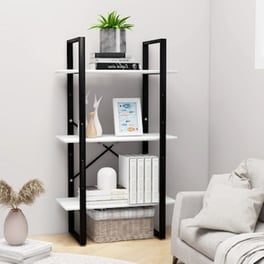 Vidaxl Ράφι Αποθήκευσης Λευκό 60 X 30 X 105 Εκ Από Μοριοσανίδα/μέταλλο